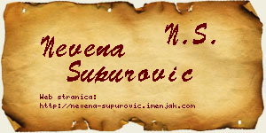 Nevena Supurović vizit kartica